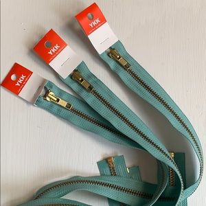 3 for $20 🔅Set of 3 Teal YKK zippers 36” length
